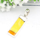 Hepburn and Hughes Art Deco Pendant | Clarice Cliff Ceramics | Slim Rectangle | Sterling Silver