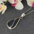 Hepburn and Hughes Banded Black Onyx | Large Teardrop | Sterling Silver