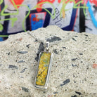 Hepburn & Hughes Berlin Wall Pendant | Yellow Graffiti | Sterling Silver