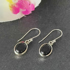 Hepburn and Hughes Black Onyx Earrings, Orate Circle Studs in Sterling Silver