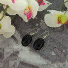 Hepburn and Hughes Black Onyx Earrings | Oval or Round | Ear Wire | Sterling Silver