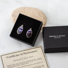 Hepburn and Hughes Blue John Earrings | Oval | Sterling Silver