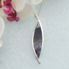 Hepburn and Hughes Blue John Pendant | Pointed Oval | Sterling Silver