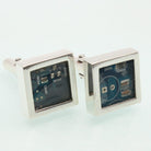 Hepburn and Hughes Computer Circuit Board Cufflinks in Sterling Silver