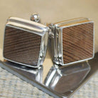 Hepburn and Hughes Cutty Sark Wood Cufflinks in Sterling Silver