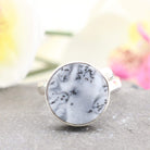 Hepburn and Hughes Dendritic Opal Adjustable Ring | Circular | in Sterling Silver