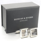 Hepburn and Hughes Dendritic Opal Cufflinks in Sterling Silver