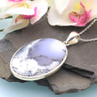 Hepburn and Hughes Dendritic Opal Pendant | Oval | in Sterling Silver