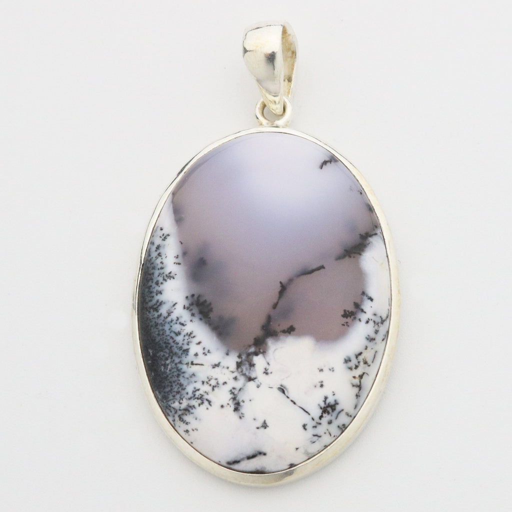 Hepburn and Hughes Dendritic Opal Pendant | Oval | in Sterling Silver