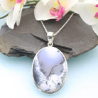 Hepburn and Hughes Dendritic Opal Pendant | Oval | in Sterling Silver