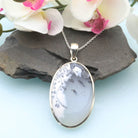 Hepburn and Hughes Dendritic Opal Pendant | Oval | in Sterling Silver