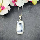 Hepburn and Hughes Dendritic Opal Pendant | Rectangular | Gemstone gift | Sterling Silver