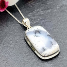 Hepburn and Hughes Dendritic Opal Pendant | Rectangular | Gemstone gift | Sterling Silver