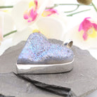 Hepburn and Hughes Druzy Quartz Pendant | Triangle | Sterling Silver