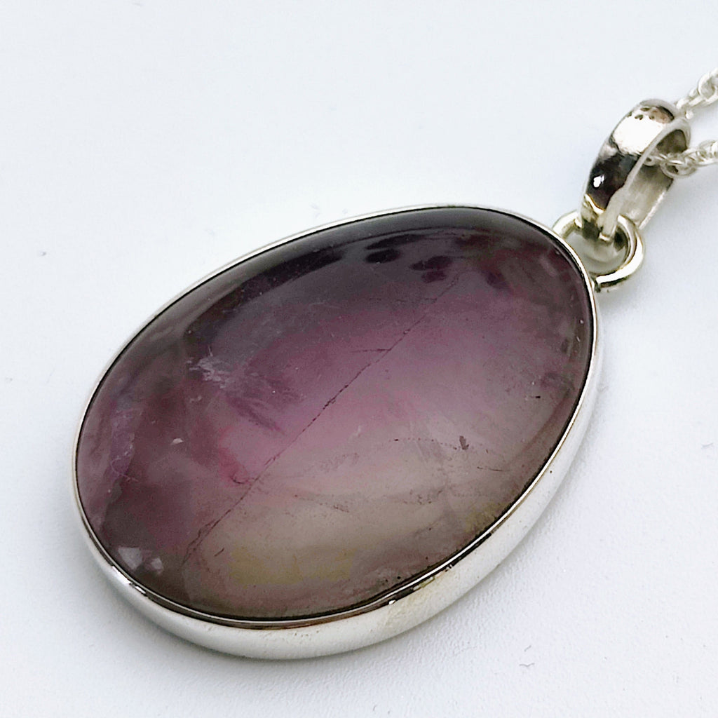 Hepburn and Hughes Fluorite Pendant | Oval | Sterling Silver