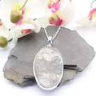 Hepburn and Hughes Fossilised Sea Creatures Pendant | Oval | Sterling Silver