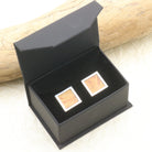 Hepburn and Hughes Fossilised Wood Cufflinks in Sterling Silver