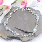 Hepburn and Hughes Labradorite Bracelet | 11 x Ovals | Sterling Silver