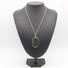 Hepburn and Hughes Labradorite Pendant, Large Oval in Sterling Silver