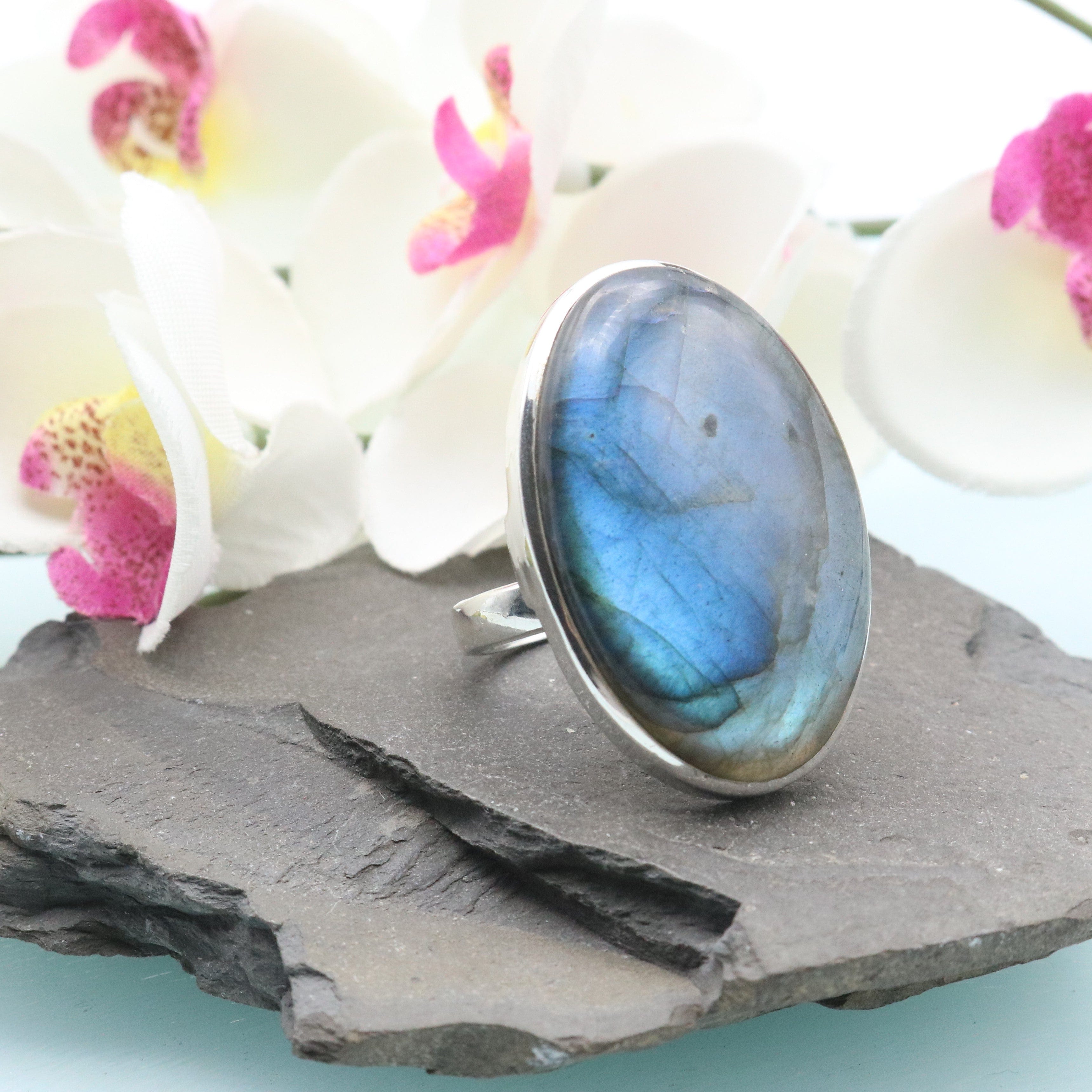 Hepburn and Hughes Labradorite Ring | Oval | Sterling Silver