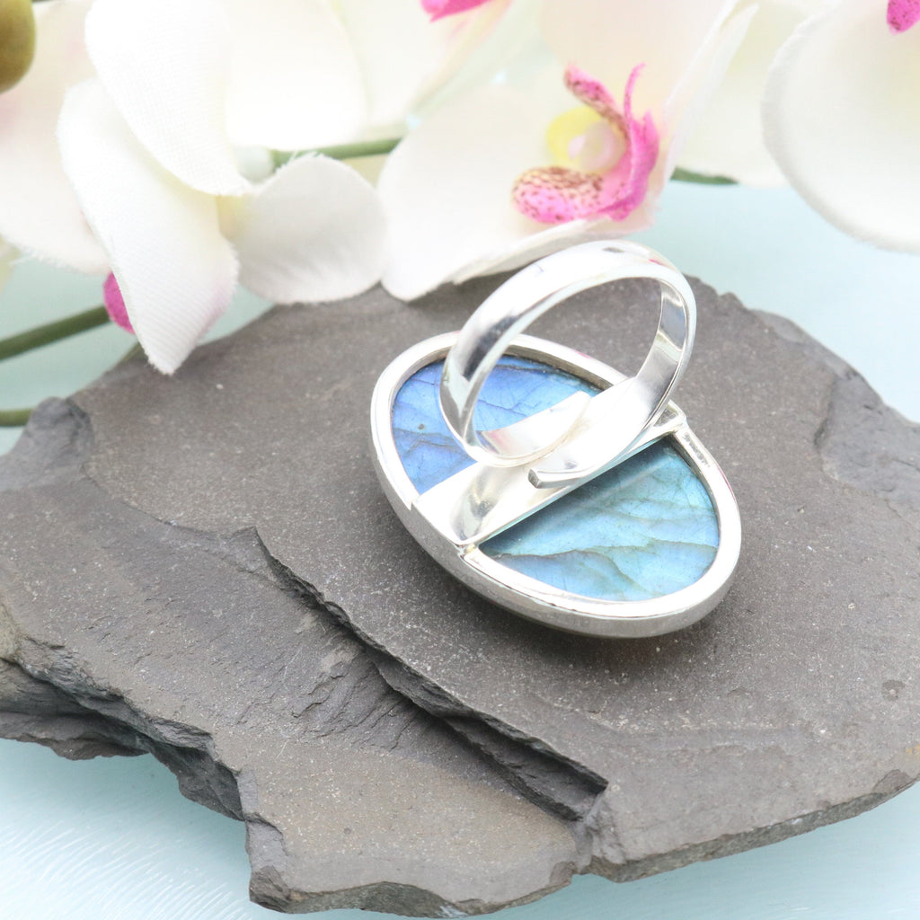 Hepburn and Hughes Labradorite Ring | Oval | Sterling Silver