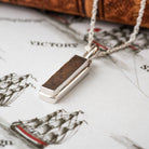 Hepburn and Hughes Ladies Nautical Pendant | Made with Reclaimed Oak from HMS Victory | Sterling Silver