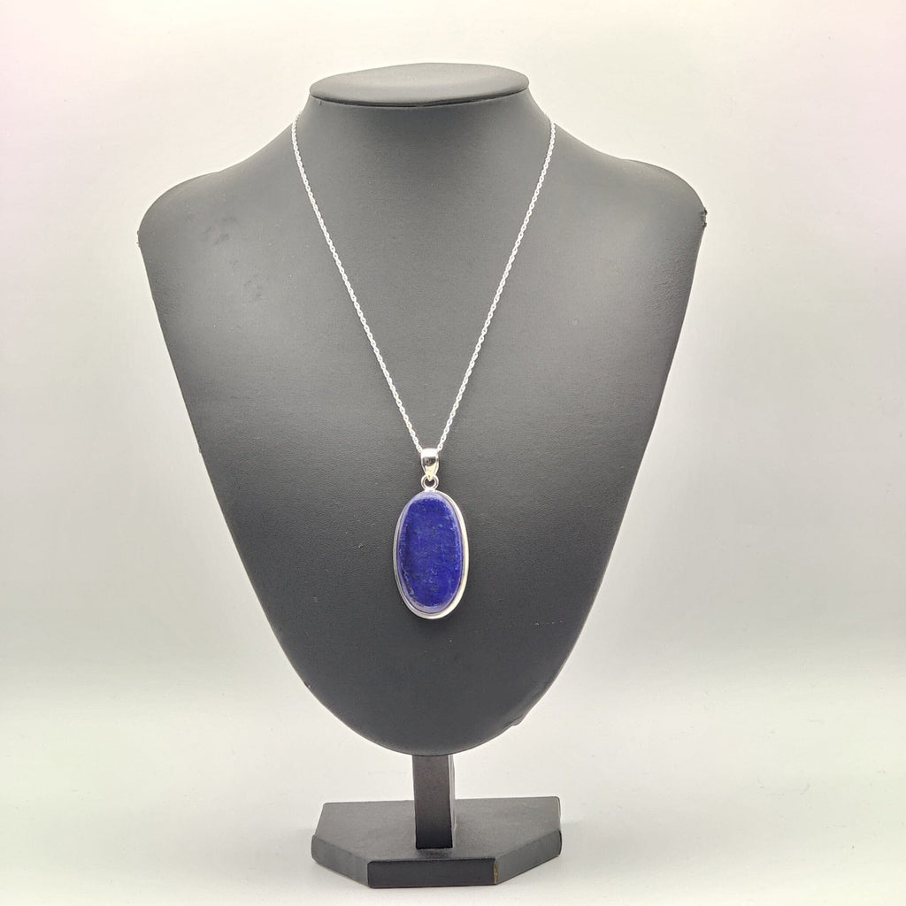 Hepburn and Hughes Lapis Lazuli Pendant | Large Oval | Blue Gemstone | Sterling Silver