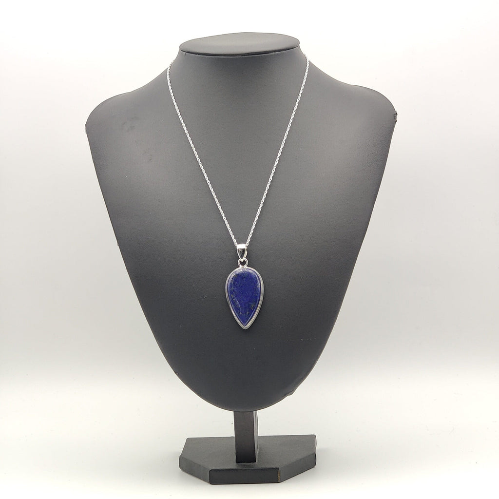 Hepburn and Hughes Lapis Lazuli Pendant | Teardrop | Blue Gemstone | Sterling Silver