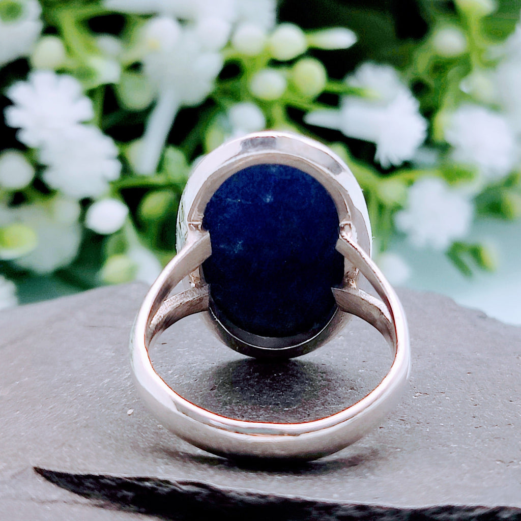 Hepburn and Hughes Lapis Lazuli Ring | Oval | Blue Gemstone | Sterling Silver