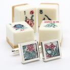 Hepburn and Hughes Mahjong Cufflinks in Sterling Silver