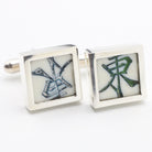 Hepburn and Hughes Mahjong Cufflinks in Sterling Silver