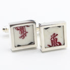 Hepburn and Hughes Mahjong Cufflinks in Sterling Silver