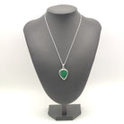 Hepburn and Hughes Malachite Pendant | 28mm Teardrop | Sterling Silver