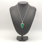 Hepburn and Hughes Malachite Pendant | 35mm Teardrop | Sterling Silver