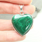 Hepburn and Hughes Malachite Pendant | Heart | Sterling Silver