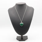 Hepburn and Hughes Malachite Pendant | Heart | Sterling Silver