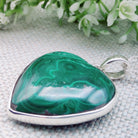 Hepburn and Hughes Malachite Pendant | Heart | Sterling Silver