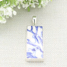 Hepburn and Hughes Minton Pottery Rectangular Pendant in Sterling Silver