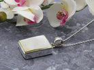 Hepburn and Hughes Mother of Pearl Pendant, Rectangle in Sterling Silver