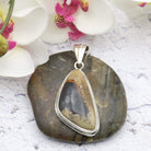 Hepburn and Hughes Ocean Jasper Pendant | Abstract | Sterling Silver