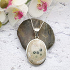 Hepburn and Hughes Ocean Jasper Pendant | Oval | Sterling Silver