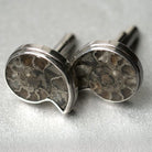 Hepburn & Hughes Pyrite ammonite cufflinks | French ammonites | sterling silver