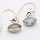 Hepburn and Hughes Rainbow Moonstone Earrings | Eye Drop  | Sterling Silver