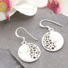 Hepburn and Hughes Shiva Eye Earrings | Yin and Yan | Circular | Sterling Silver