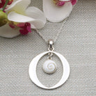 Hepburn and Hughes Shiva Eye Pendant | Circle Hoop | Sterling Silver