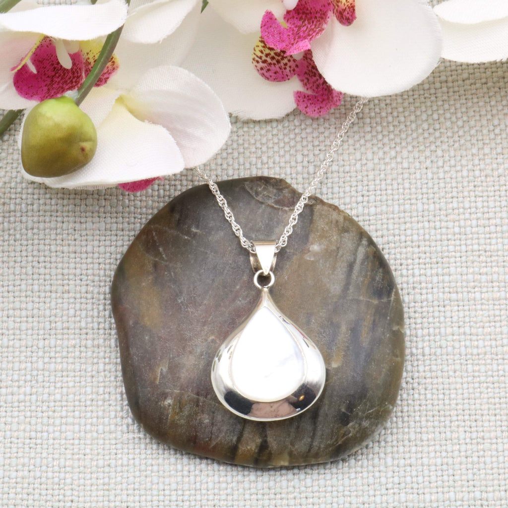 Hepburn and Hughes Shiva Eye Pendant | Reversible with Mother of Pearl | Sterling Silver