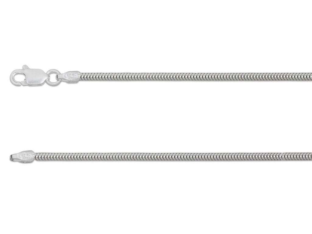 Hepburn and Hughes Snake Chain 30", Sterling Silver