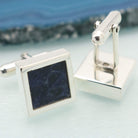 Hepburn and Hughes Sodalite Cufflinks in Sterling Silver