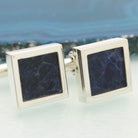 Hepburn and Hughes Sodalite Cufflinks in Sterling Silver