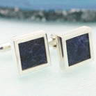 Hepburn and Hughes Sodalite Cufflinks in Sterling Silver